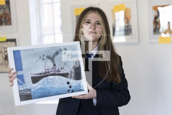 Picture by Peter Frankland. 01-03-26 The Gatehouse Gallery Victor Hugo inspited art exhibition. Izzy Beale