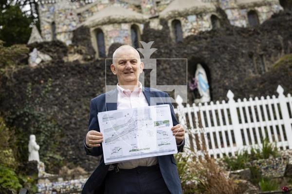 Picture by Sophie Rabey.  05-03-26.  Interview with Joe Mooney (Chairman of the Little Chapel Foundation) on plans for the area.