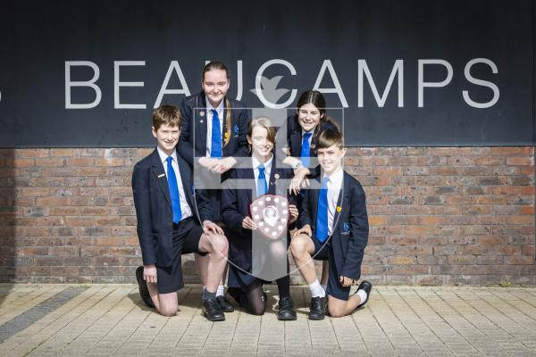 Picture by Peter Frankland. 05-03-26 Winners of the Yr 8 De Putron Challenge was Beaucamp School. L-R - (front) Ethan Cullwick, 13, Orla Chilton, 13, Will Curtis, 12. (back) L-R - Evie Collis, 13 and Elvie Lawson, 13.