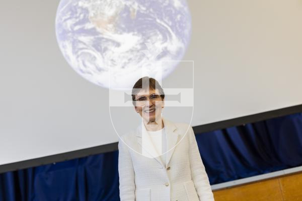 Picture by Sophie Rabey.  09-03-26.  Soroptimist International Guernsey hosted a talk from Dr Helen Sharman CMG OBE for British Science Week and International Women's Day.  Dr Sharman was the first British person to visit space with her visit to the Mir space station in 1991.
She gave a talk today at the Sixth Form Centre to students.