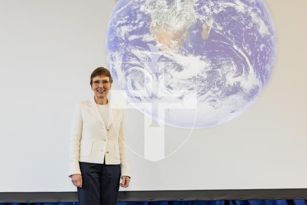 Picture by Sophie Rabey.  09-03-26.  Soroptimist International Guernsey hosted a talk from Dr Helen Sharman CMG OBE for British Science Week and International Women's Day.  Dr Sharman was the first British person to visit space with her visit to the Mir space station in 1991.
She gave a talk today at the Sixth Form Centre to students.