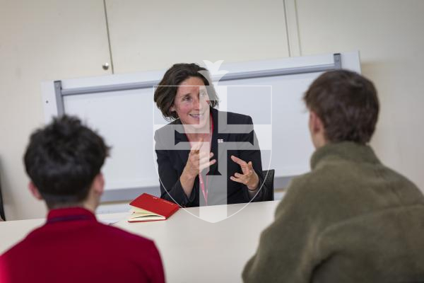 Picture by Sophie Rabey.  09-03-26.  The Sixth Form Centre hosted their Year 12 'Meet the Deputies' Forum.
Deputy Lindsay de Sausmarez