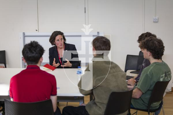 Picture by Sophie Rabey.  09-03-26.  The Sixth Form Centre hosted their Year 12 'Meet the Deputies' Forum.
Deputy Lindsay de Sausmarez
