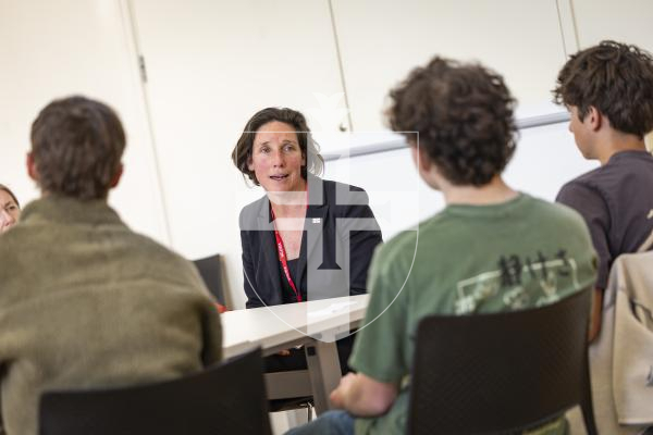 Picture by Sophie Rabey.  09-03-26.  The Sixth Form Centre hosted their Year 12 'Meet the Deputies' Forum.
Deputy Lindsay de Sausmarez