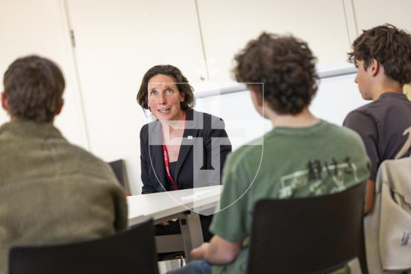 Picture by Sophie Rabey.  09-03-26.  The Sixth Form Centre hosted their Year 12 'Meet the Deputies' Forum.
Deputy Lindsay de Sausmarez