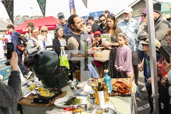 Picture by Sophie Rabey.  26-04-26.  EDABL Seafront Sunday.  
Celebrity Chef - James Stawbridge giving cooking demonstrations.