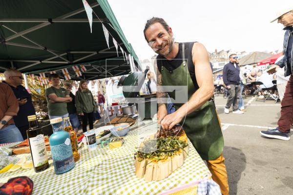 Picture by Sophie Rabey.  26-04-26.  EDABL Seafront Sunday.  
Celebrity Chef - James Stawbridge giving cooking demonstrations.
