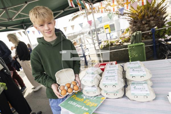 Picture by Sophie Rabey.  26-04-26.  EDABL Seafront Sunday.  
Noah Nichols (aged 12) from Noahs Veg Patch held his first stall at a Seafront Sunday.