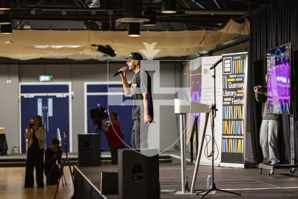 Picture by Sophie Rabey.  29-04-26.  MC Grammar performed to Primary School students at Beau Sejour as part of the Guernsey Literary Festival.
