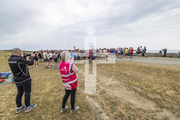 Picture by Sophie Rabey.  02-05-26.  Saturday  morning parkrun had two special guests join in this week.  Founder of Parkrun, Paul Sinton-Hewitt CBE and English journalist, newsreader and broadcaster, Sophie Raworth.  They were both in Guernsey for talks in the Guernsey Literary Festival.