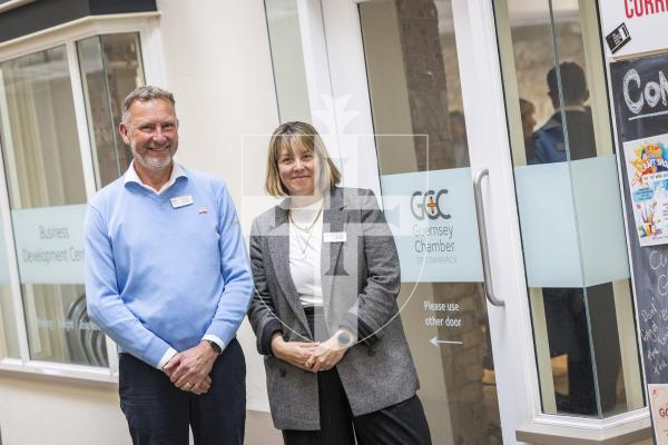 Picture by Sophie Rabey.  06-05-26.  Brooke Kenyon (right) is the new president of the Chamber of Commerce and Nicholas Collinson (left) is the vice president.