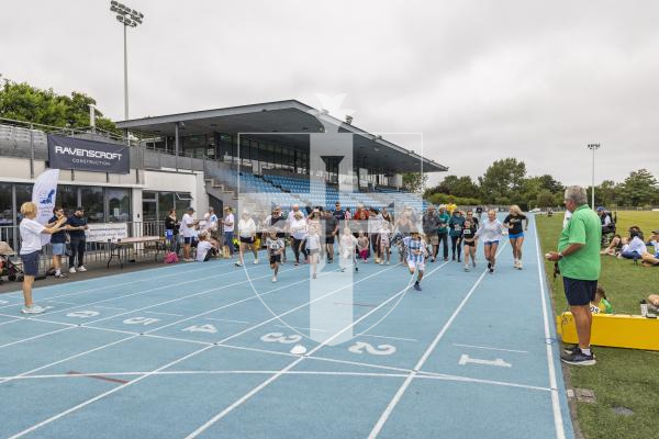 Picture by Sophie Rabey.  05-07-26.  As part of Headway Guernsey’s 20th anniversary celebrations they held a Mighty Mile at Footes Lane for people of all abilities to cover some distance around the track and raise money for the charity.  Supported by Ravenscroft Construction.