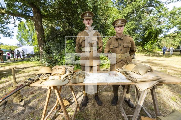 Picture by Sophie Rabey.  06-07-26.  Lé Viaër Marchi 2026 (run by The National Trust of Guernsey) at Saumarez Park.  
L-R Karl Laugeard and George Blake are over from Jersey as part of the Force 135 Living History Group.