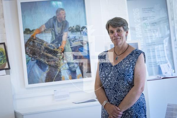 Picture by Peter Frankland. 08-07-26 Rosanne Guille is holding an exhibition of her work at Art in The Park gallery at Saumarez Park.