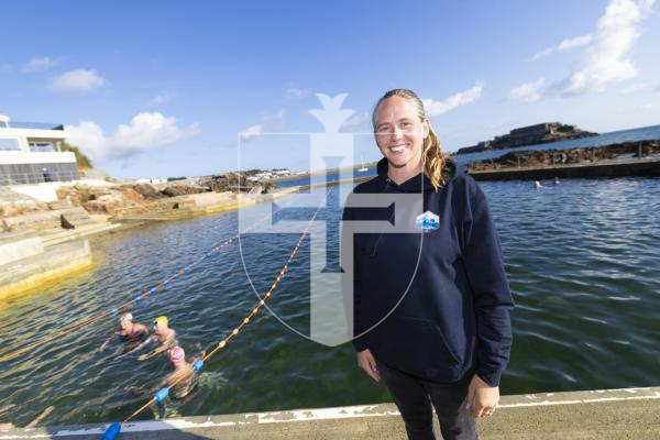 Picture by Peter Frankland. 22-08-26 A group of 10 swimmers have covered 100km in the bathing pools in a swimming relay. Chloe McCardel.