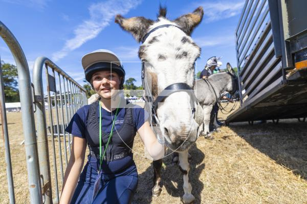 Picture by Peter Frankland. 22-08-26 Lions Club of Guernsey Donkey Derby 2026 at Saumarez Park. Isla Blondel, 13 was one of the jockeys.
