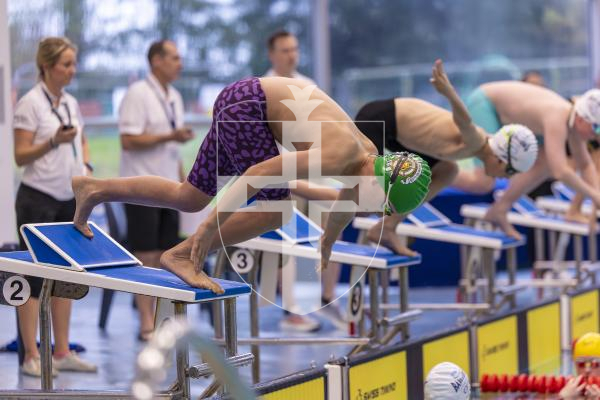 Picture by Peter Frankland. 22-11-25 Swimming at Beau Sejour. Channel Islands Championships. Isaac Thomasson.