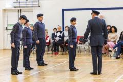 Picture by Sophie Rabey.  01-02-26.  201 Overseas (Guernsey) Squadron of the RAF Air Cadets ceremony at Styx Centre. 
Inspection and presentations were done by special guest, Air Commodore Nick Lowe.
Chloe Sallis (14)