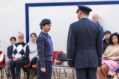 Picture by Sophie Rabey.  01-02-26.  201 Overseas (Guernsey) Squadron of the RAF Air Cadets ceremony at Styx Centre. 
Inspection and presentations were done by special guest, Air Commodore Nick Lowe.
Chloe Sallis (14)