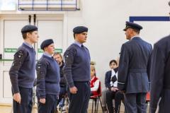 Picture by Sophie Rabey.  01-02-26.  201 Overseas (Guernsey) Squadron of the RAF Air Cadets ceremony at Styx Centre. 
Inspection and presentations were done by special guest, Air Commodore Nick Lowe.