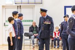 Picture by Sophie Rabey.  01-02-26.  201 Overseas (Guernsey) Squadron of the RAF Air Cadets ceremony at Styx Centre. 
Inspection and presentations were done by special guest, Air Commodore Nick Lowe.