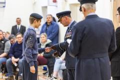 Picture by Sophie Rabey.  01-02-26.  201 Overseas (Guernsey) Squadron of the RAF Air Cadets ceremony at Styx Centre. 
Inspection and presentations were done by special guest, Air Commodore Nick Lowe.