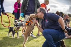 Picture by Luke Le Prevost. 23-09-23.
Schnauzer owners brought their dogs to Pleinmont for the Schnauzerfest charity event to meet up and walk together. Daren Hodge