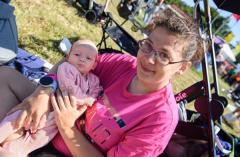 Pic supplied by Andrew Le Poidevin: 14-06-2025.
The Guernsey Together Festival at the Rabbit Warren.
Four week old Sapphire Crossley was at her first ever festival with her mother Carrie Austen.