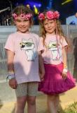 Pic supplied by Andrew Le Poidevin: 14-06-2025.
The Guernsey Together Festival at the Rabbit Warren. Six year old friends Elodie De Putron and Izabella Le Page were enjoying being able to get close to the stage.