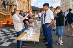 Pic supplied by Andrew Le Poidevin, 21-08-2025. The 2025 GCSE Results collection at Elizabeth College.