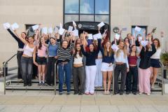 Photo by Andrew Le Poidevin, 21-08-2025. The 2025 GCSE Results collection at Ladies' College.