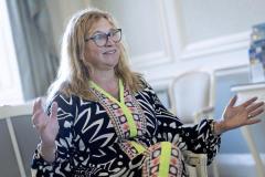 Picture by Peter Frankland. 03-09-25 Fiona Drane was the guest speaker at a Guernsey Hospitality Association event at Moores Hotel. She was talking about the possibility of introducing a visitor levy.