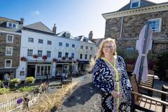 Picture by Peter Frankland. 03-09-25 Fiona Drane was the guest speaker at a Guernsey Hospitality Association event at Moores Hotel. She was talking about the possibility of introducing a visitor levy.