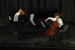 Picture by Sophie Rabey.  13-03-25.  Guernsey Eisteddfod 2025 at Beau Sejour. 
Thursday 13th March - Afternoon Session.  
Class M071 - CHAMBER MUSIC SECONDARY SCHOOL AGE (The Lorna and Don Mawson Cup)
Solomon Bearder
and Chloe Falla - Shallow