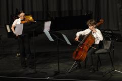 Picture by Sophie Rabey.  13-03-25.  Guernsey Eisteddfod 2025 at Beau Sejour. 
Thursday 13th March - Afternoon Session.  
Class M071 - CHAMBER MUSIC SECONDARY SCHOOL AGE (The Lorna and Don Mawson Cup)
Solomon Bearder
and Chloe Falla - Shallow