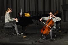 Picture by Sophie Rabey.  13-03-25.  Guernsey Eisteddfod 2025 at Beau Sejour. 
Thursday 13th March - Afternoon Session.  
Class M075 - CHAMBER MUSIC – OPEN (The Demos Cup) Rosie White and Imala Bearder - Shape of My Heart