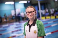 Picture by Peter Frankland. 27-09-24 Swimming at St Sampson's High School. The Wayfarers Travel Island Championships 2024. Emma Bourgaize, 15.
