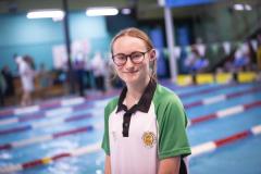 Picture by Peter Frankland. 27-09-24 Swimming at St Sampson's High School. The Wayfarers Travel Island Championships 2024. Emma Bourgaize, 15.