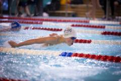 Picture by Peter Frankland. 27-09-24 Swimming at St Sampson's High School. The Wayfarers Travel Island Championships 2024. Cooper Robinson, 13.
