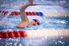Picture by Peter Frankland. 27-09-24 Swimming at St Sampson's High School. The Wayfarers Travel Island Championships 2024. Eden Smith, 13