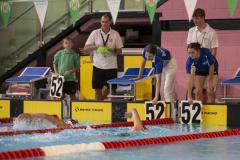 Picture by Peter Frankland. 27-09-24 Swimming at St Sampson's High School. The Wayfarers Travel Island Championships 2024. Sisters L-R - Elodie Riley and Delphine Riley compete in the 1500m. L-R - Jemima Green and Molly Staples are doing the number boards.