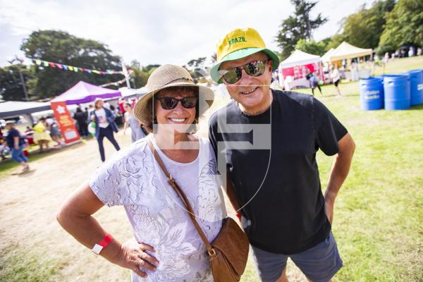Picture by Sophie Rabey.  23-08-23.  First day of the North Show at Saumarez Park.
Antonietta and Bob Beebe enjoying the show.