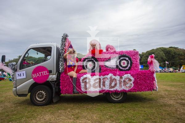 Picture By Peter Frankland. 24-08-23 North Show and Battle of Flowers 2023. Barbi - Life in Plastic, It's Fantastic. The Harris Family. Class M.