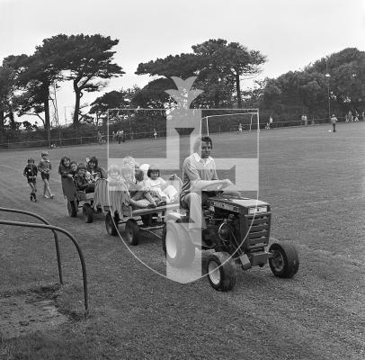 Picture by Guernsey Press.
Nostalgia Lookback feature.
16 Aug 1978. Neg number 3102/78.
Many children spent their time on this mini-tractor, just one of the many attractions during the Vale Rec Football Club sports and fun festival at Corbet Field