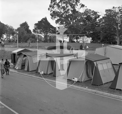 Picture by Guernsey Press.
Nostalgia Lookback feature.
17 Oct 1978. Neg number 4043/78.
The display of tents outside Beau Sejour. The C.C.C. Group of companies from Sheffield, which specialises in manufacturing and supplying camping and leisure equipment, considered Guernsey as an ideal centre to trade with the Common Market.