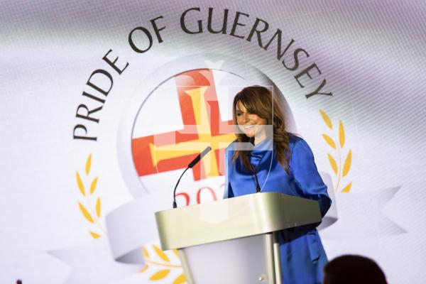 Picture by Sophie Rabey.  07-10-23.  Pride of Guernsey 2023 Awards at St Pierre Park.
Jo Priaulx.