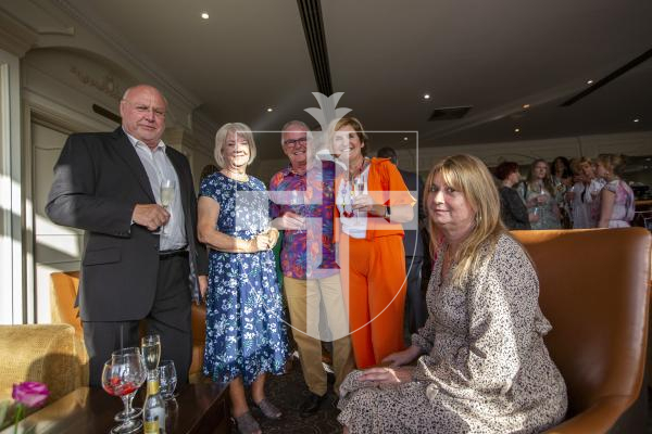 Picture by Luke Le Prevost. 07-10-23.
Pride of Guernsey Awards 2023.
L-R Captain Ray Bowyer, Dame Mary Perkins, Clive Duport, Debbie Duport and Terina Norman