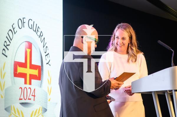 Pic supplied by Andrew Le Poidevin, 19-10-2024. The 2024 Guernsey Press Pride of Guernsey Awards night at St Pierre Park Hotel.
Angel of the Year Award sponsored by Ravenscroft.
Presented by Sophie Yabsley.
Winner Harmen Cervales.