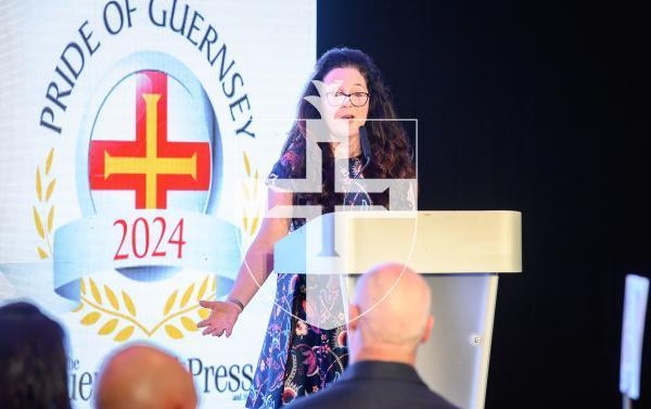 Pic supplied by Andrew Le Poidevin, 19-10-2024. The 2024 Guernsey Press Pride of Guernsey Awards night at St Pierre Park Hotel.
Overcoming Adversity Award sponsored by Lloyds Bank.
Presented by Julie Ronaldson.