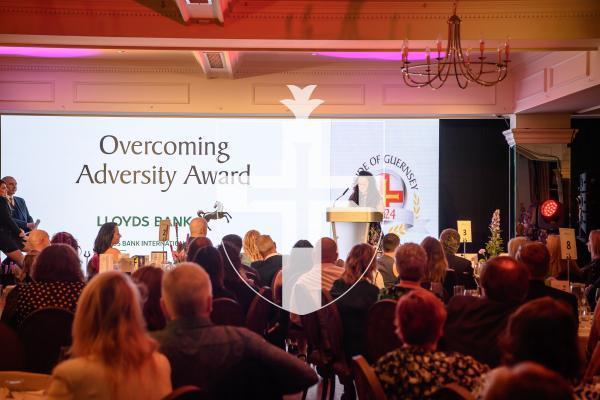 Pic supplied by Andrew Le Poidevin, 19-10-2024. The 2024 Guernsey Press Pride of Guernsey Awards night at St Pierre Park Hotel.
Overcoming Adversity Award sponsored by Lloyds Bank.
Presented by Julie Ronaldson.